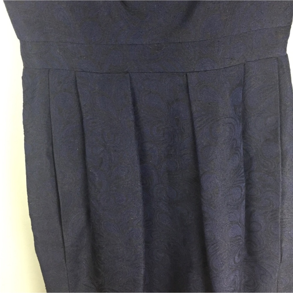 Elie Tahari Silk Jacquard Pleated Scoopneck Sleeveless Mini Dress Size 0 View 5